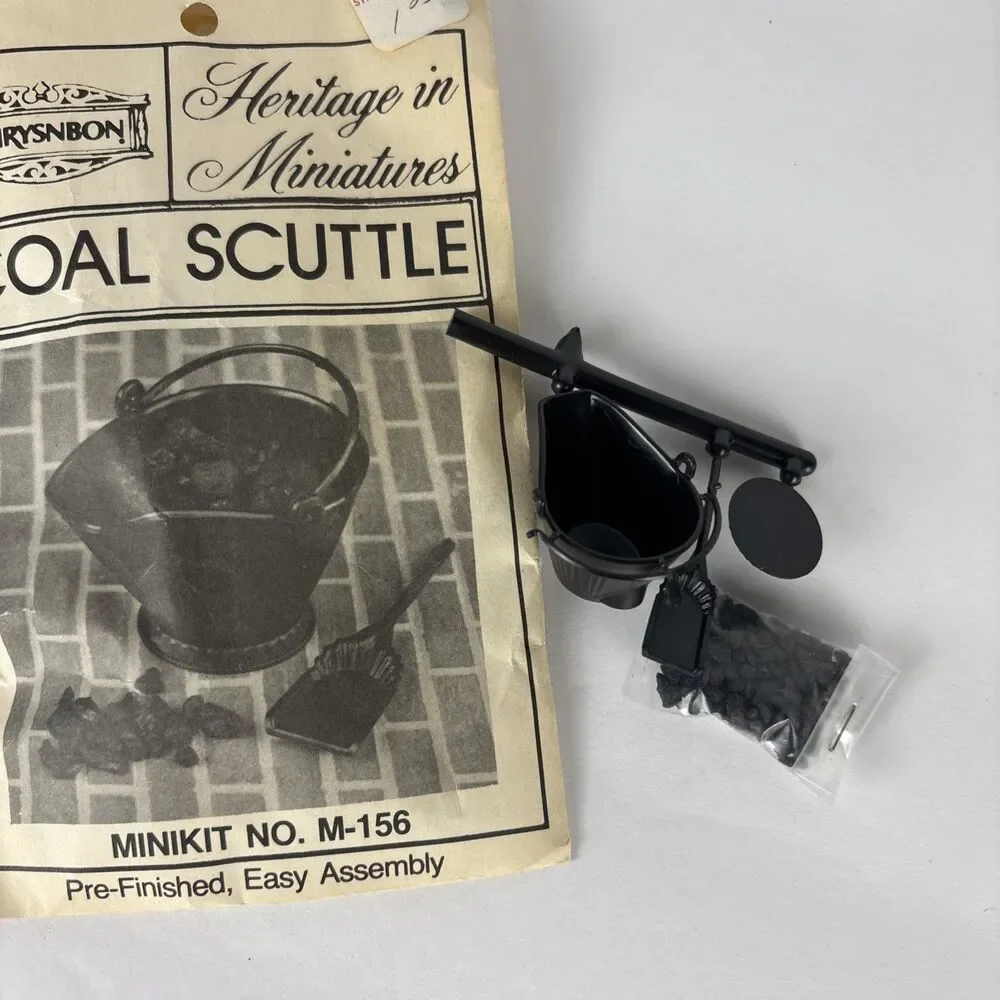 Chrysnbon Heritage in Miniatures Coal Scuttle M-156 & Chamber Set M-159